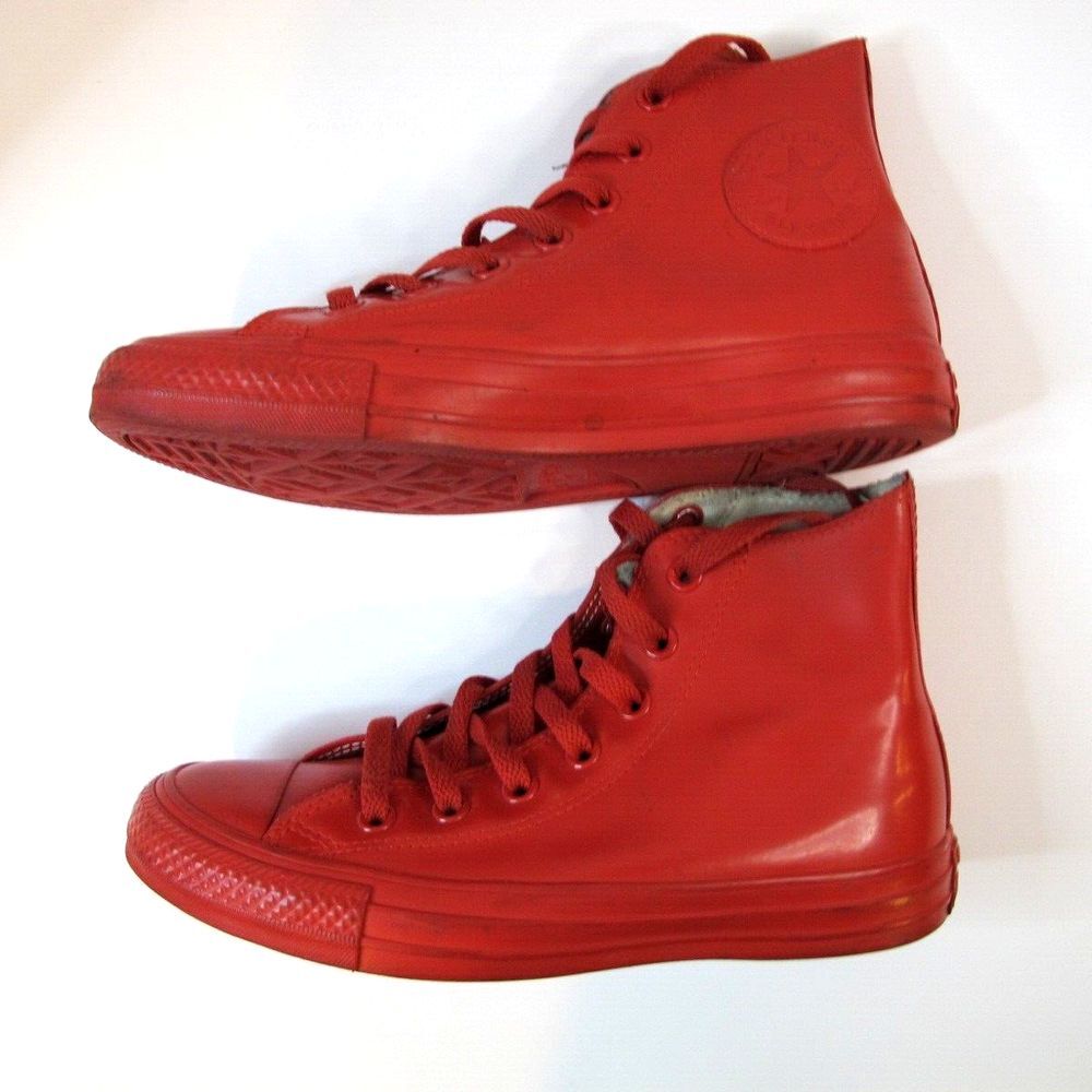 Converse Rubber Chuck Taylor Hi Top Rain Boots Lace Up Women's 6.5 Men 4.5 - Picture 3 of 9